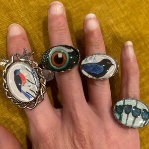 NWT Bird Themed Rings